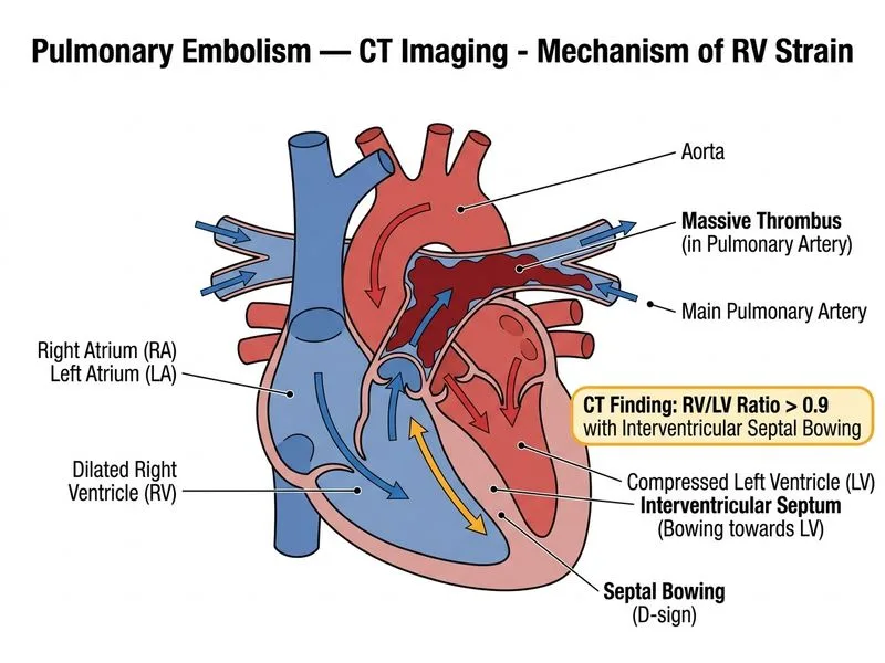 Pulmonary Embolism — CT Imaging diagram