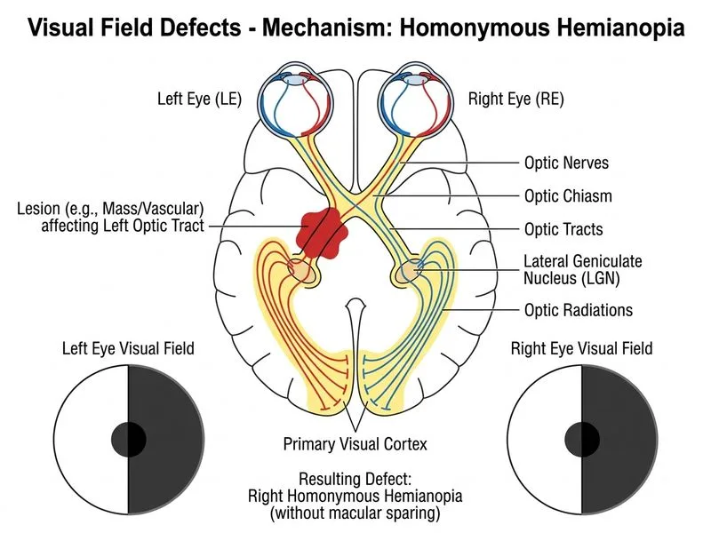 Visual Field Defects diagram