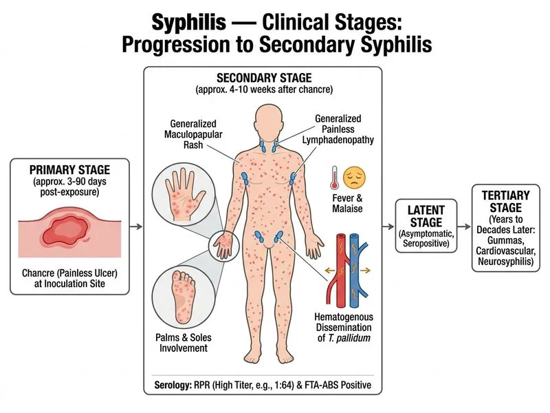 Syphilis — Clinical Stages diagram