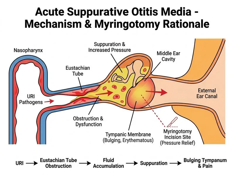 Acute Suppurative Otitis Media diagram