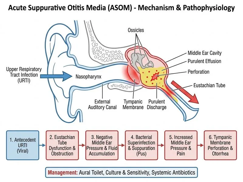 Acute Suppurative Otitis Media diagram