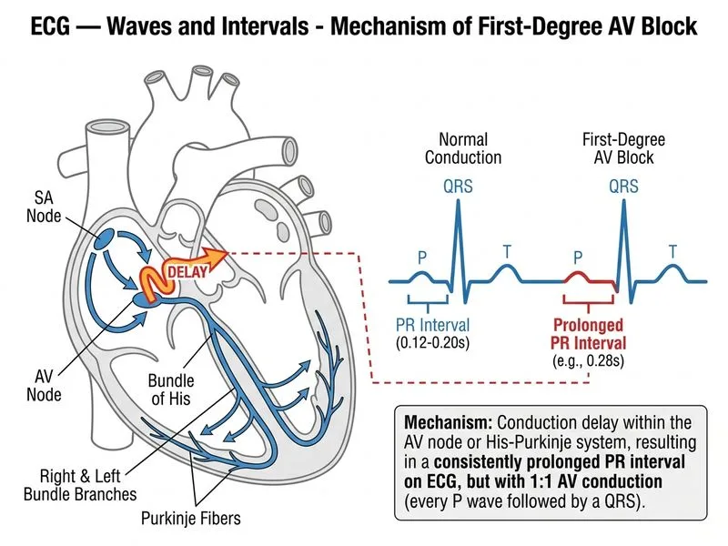 ECG — Waves and Intervals diagram