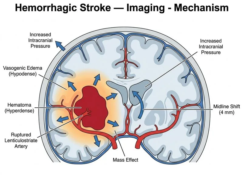 Hemorrhagic Stroke — Imaging diagram