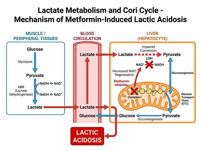Lactate Metabolism and Cori Cycle diagram