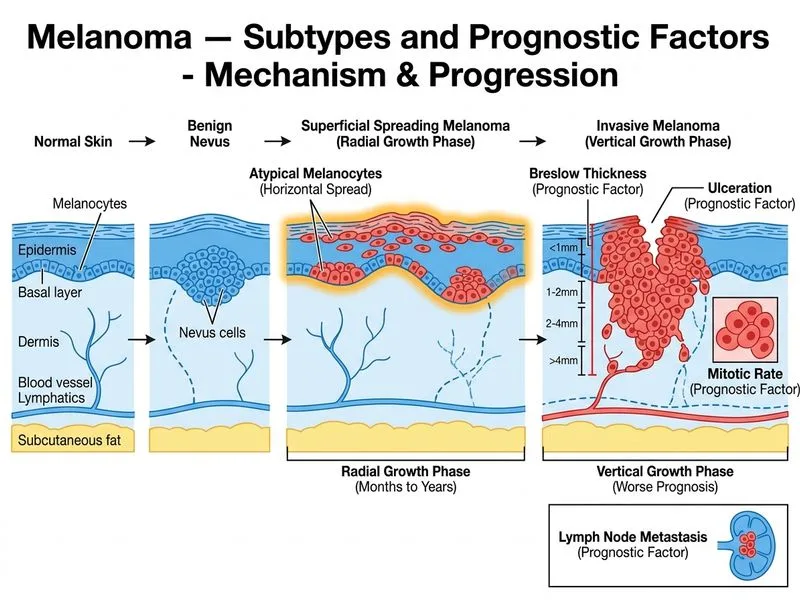 Melanoma — Subtypes and Prognostic Factors diagram