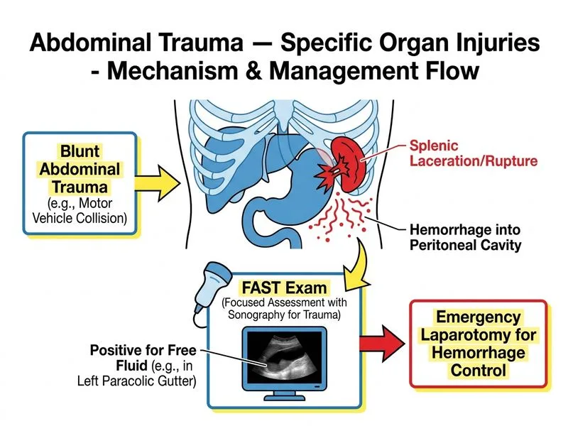 Abdominal Trauma — Specific Organ Injuries diagram
