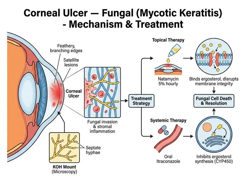 Corneal Ulcer — Bacterial and Fungal diagram