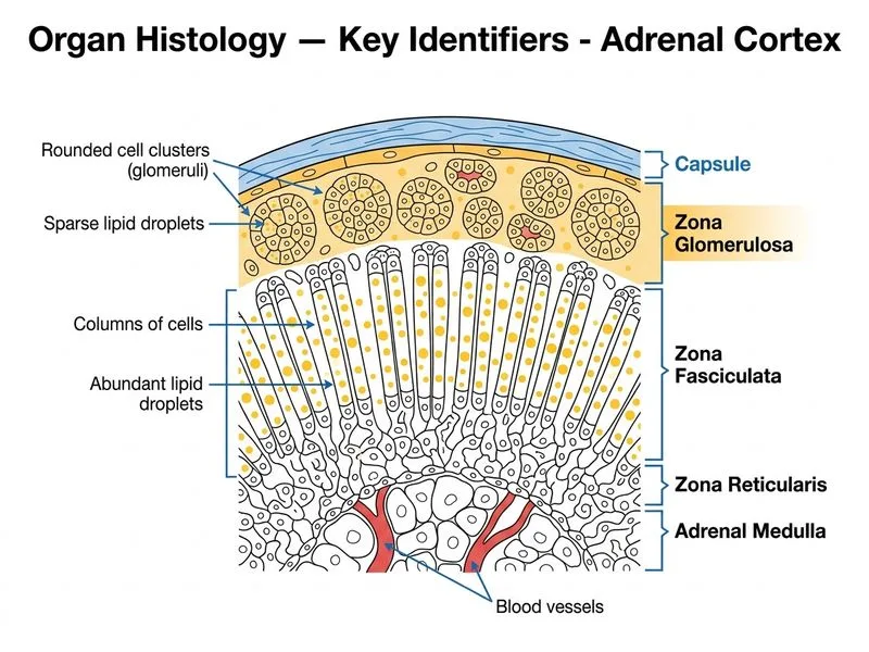 Organ Histology — Key Identifiers diagram