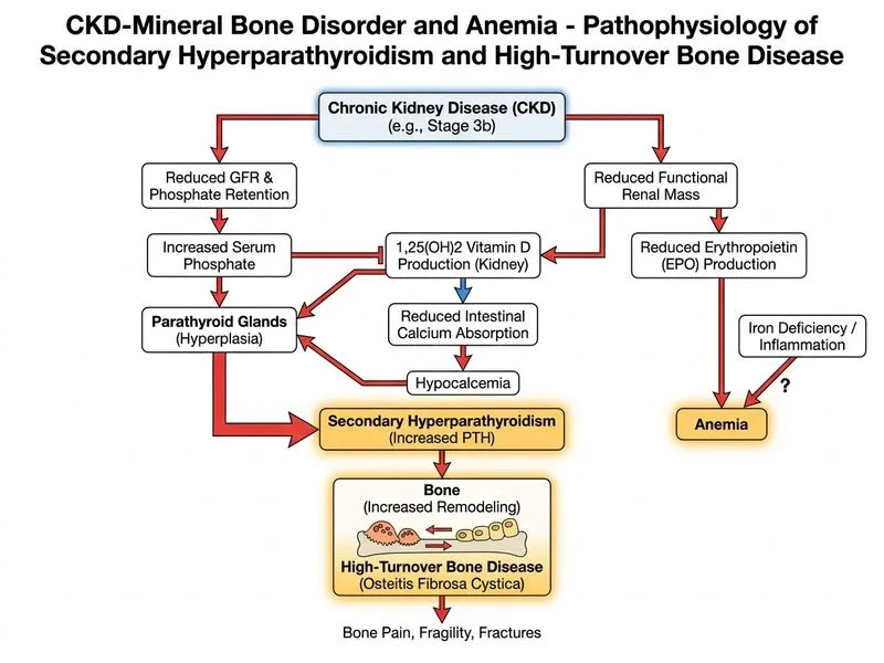 CKD-Mineral Bone Disorder and Anemia diagram