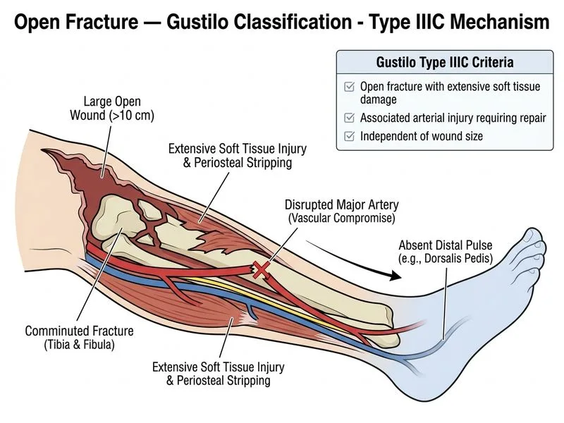 Open Fracture — Gustilo Classification diagram