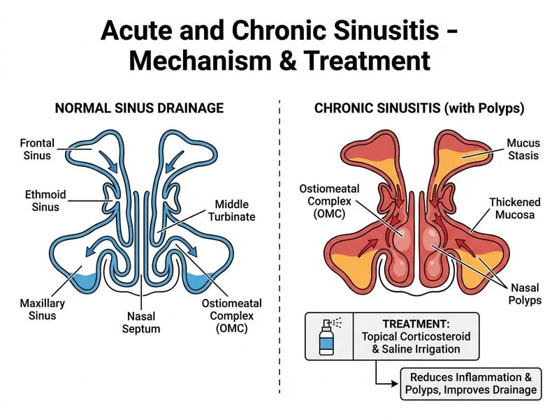 Acute and Chronic Sinusitis diagram