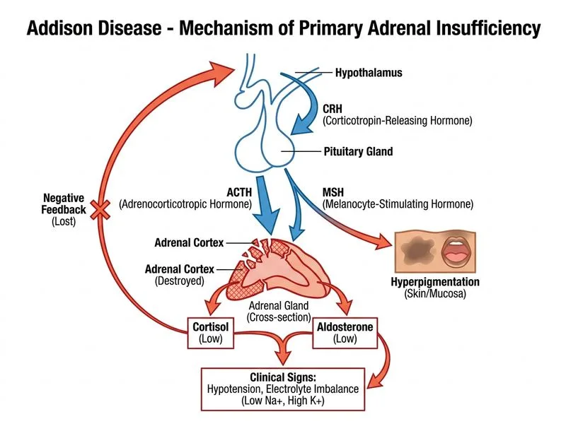Addison Disease diagram