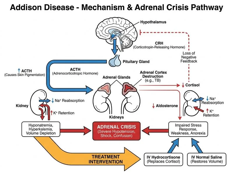Addison Disease diagram