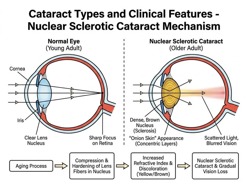Cataract Types and Clinical Features diagram