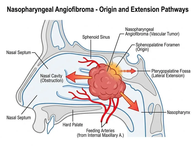 Nasopharyngeal Angiofibroma diagram