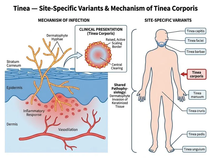 Tinea — Site-Specific Variants diagram