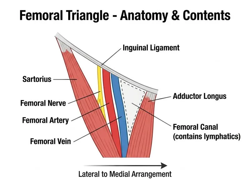 Femoral Triangle diagram