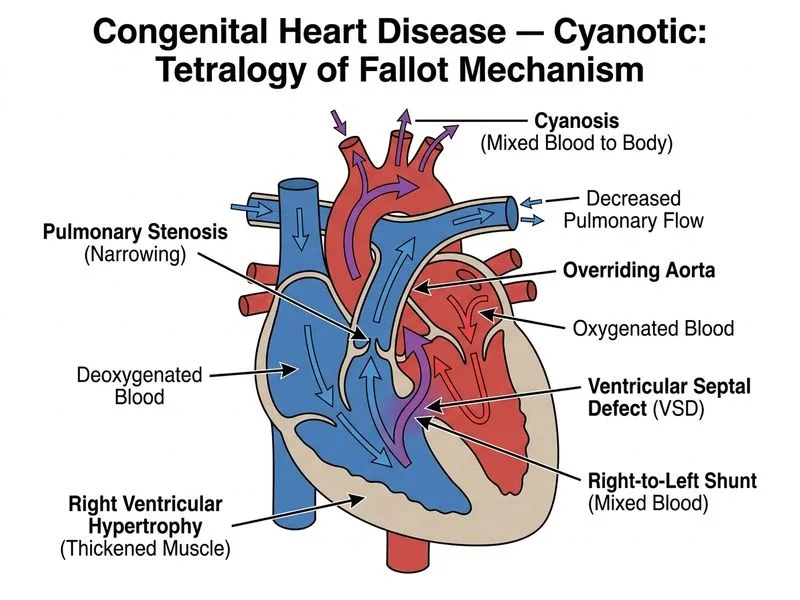 Congenital Heart Disease — Cyanotic diagram