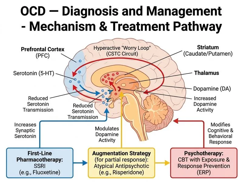 OCD — Diagnosis and Management diagram