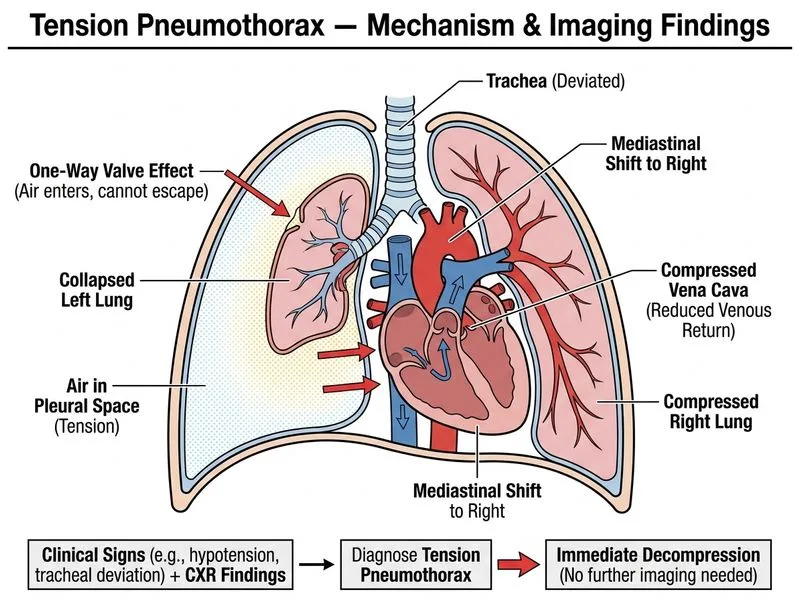 Pneumothorax — Imaging diagram
