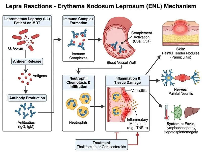 Lepra Reactions diagram
