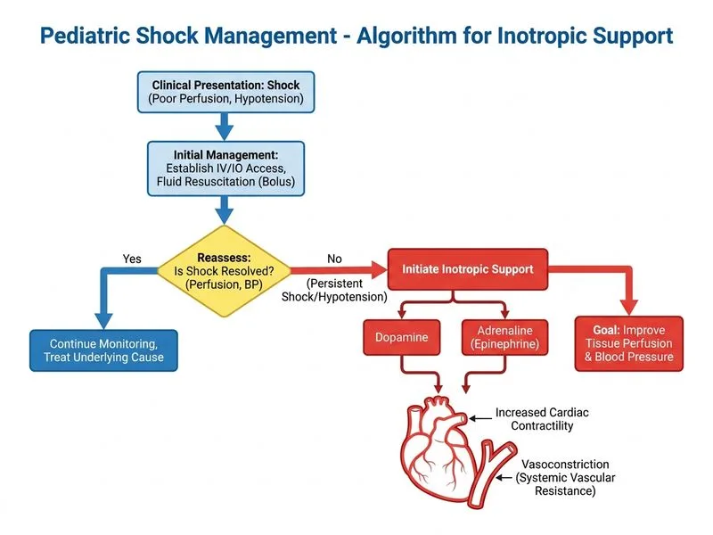 Pediatric Shock Management diagram