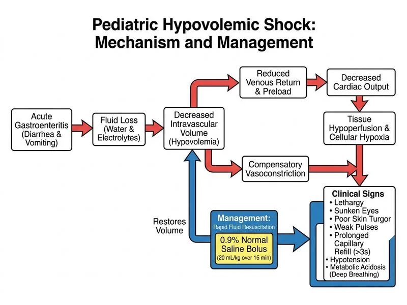 Pediatric Shock Management diagram