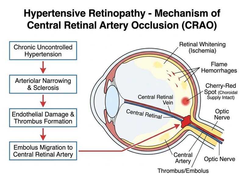 Hypertensive Retinopathy diagram