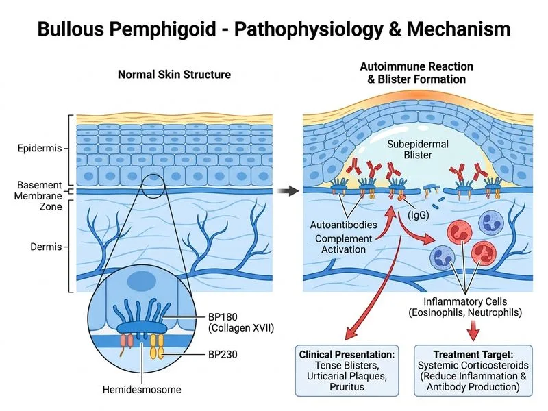 Bullous Pemphigoid diagram