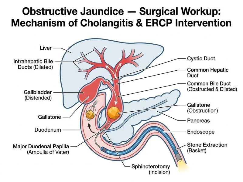 Obstructive Jaundice — Surgical Workup diagram