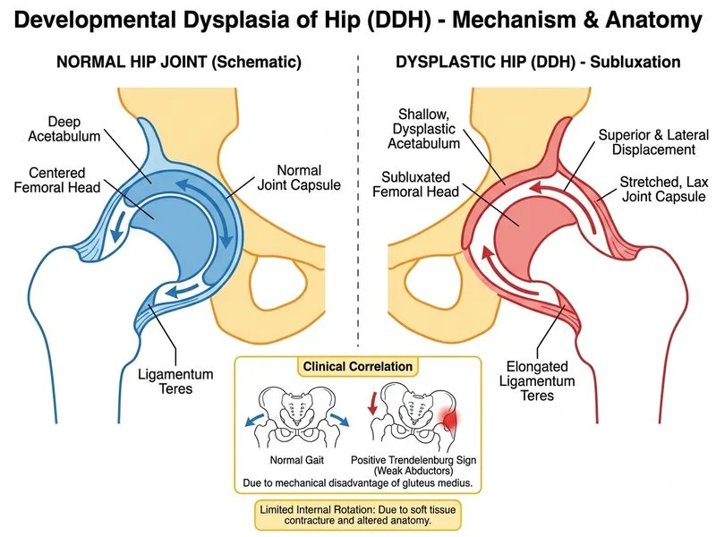 Developmental Dysplasia of Hip diagram