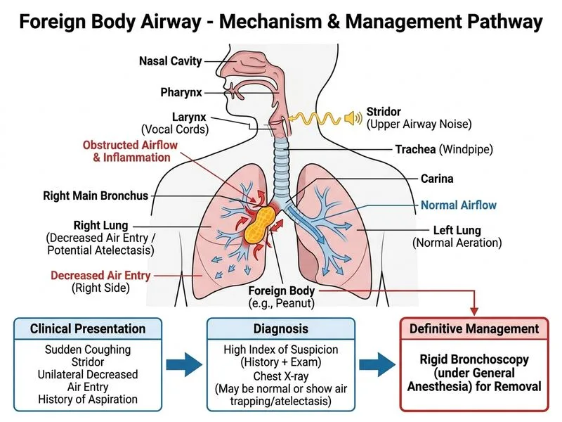 Foreign Body Airway diagram