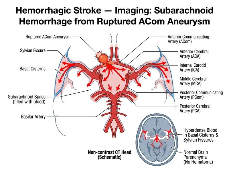 Hemorrhagic Stroke — Imaging diagram