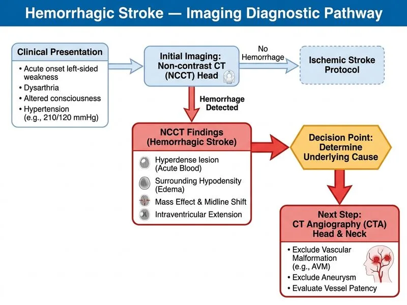 Hemorrhagic Stroke — Imaging diagram
