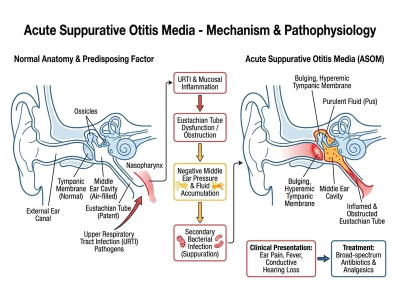 Acute Suppurative Otitis Media diagram