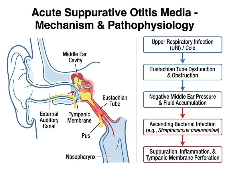 Acute Suppurative Otitis Media diagram