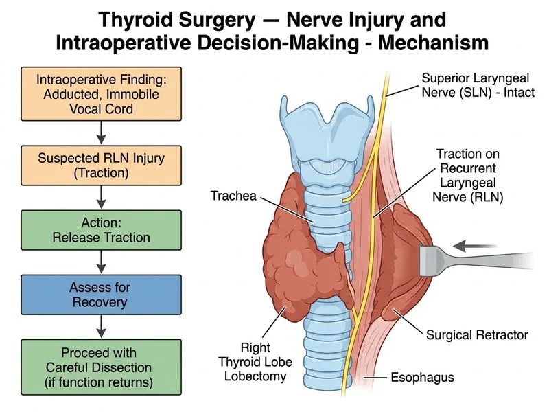 Thyroid Surgery — Nerve Injury and Intraoperative Decision-Making diagram