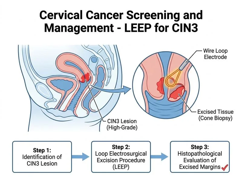 Cervical Cancer Screening and Management diagram