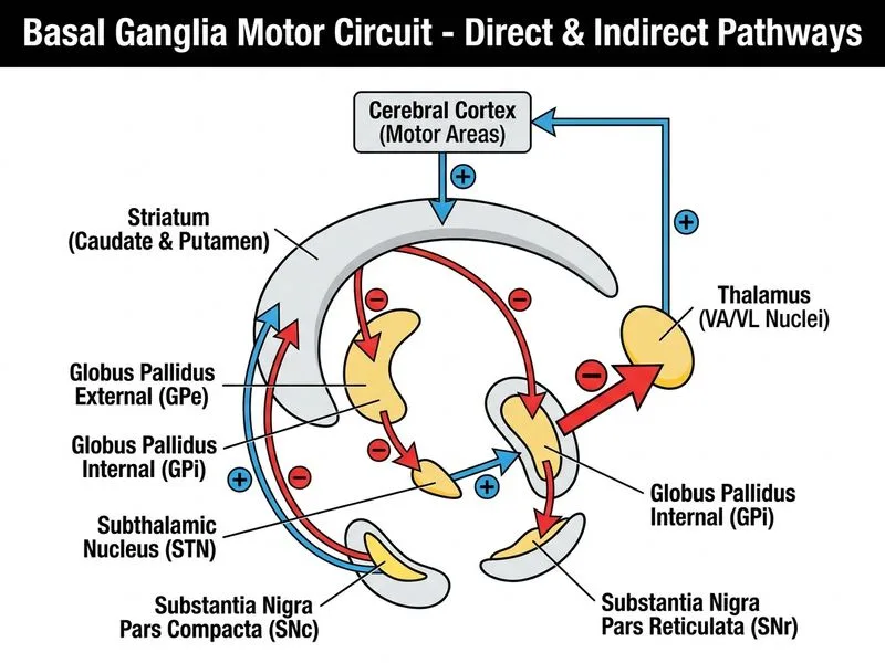 Basal Ganglia Circuits diagram