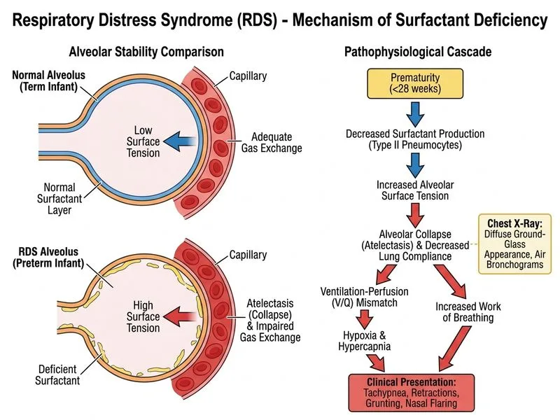 Respiratory Distress Syndrome diagram