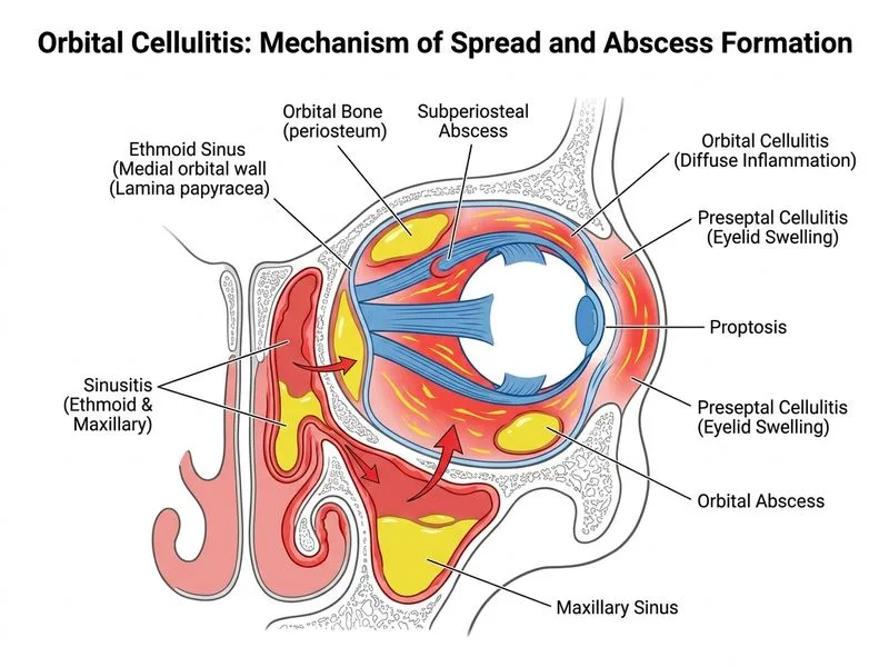 Orbital Cellulitis diagram