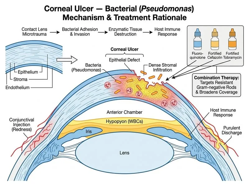 Corneal Ulcer — Bacterial and Fungal diagram