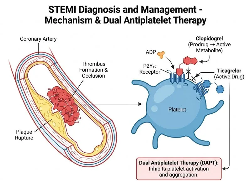 STEMI Diagnosis and Management diagram