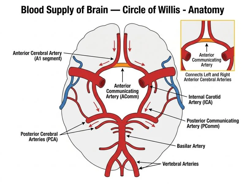 Blood Supply of Brain — Circle of Willis diagram