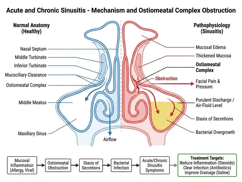 Acute and Chronic Sinusitis diagram