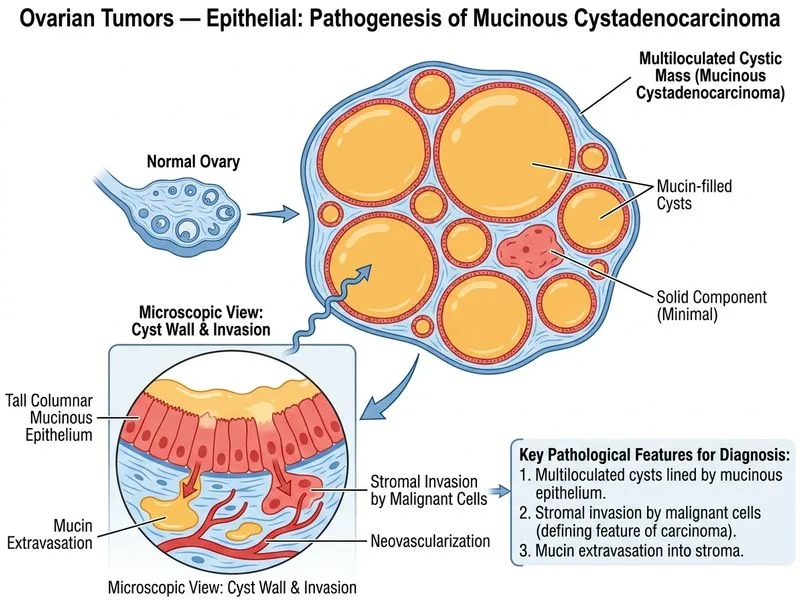 Ovarian Tumors — Epithelial diagram
