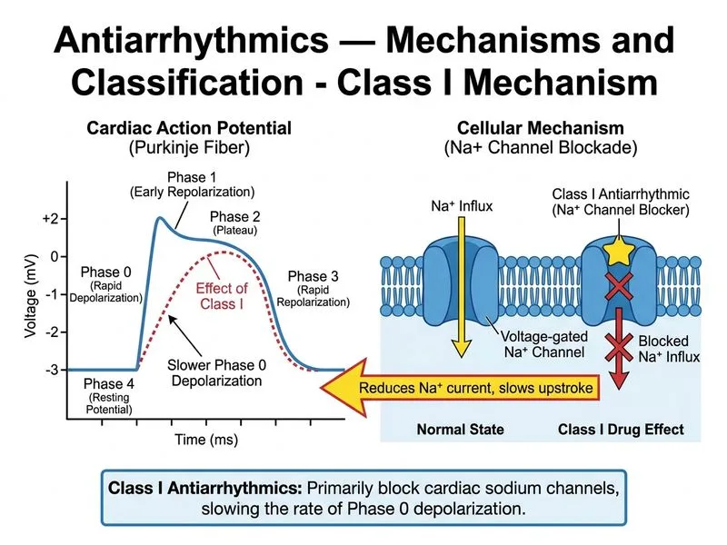 Antiarrhythmics — Mechanisms and Classification diagram