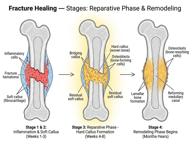 Fracture Healing — Stages diagram