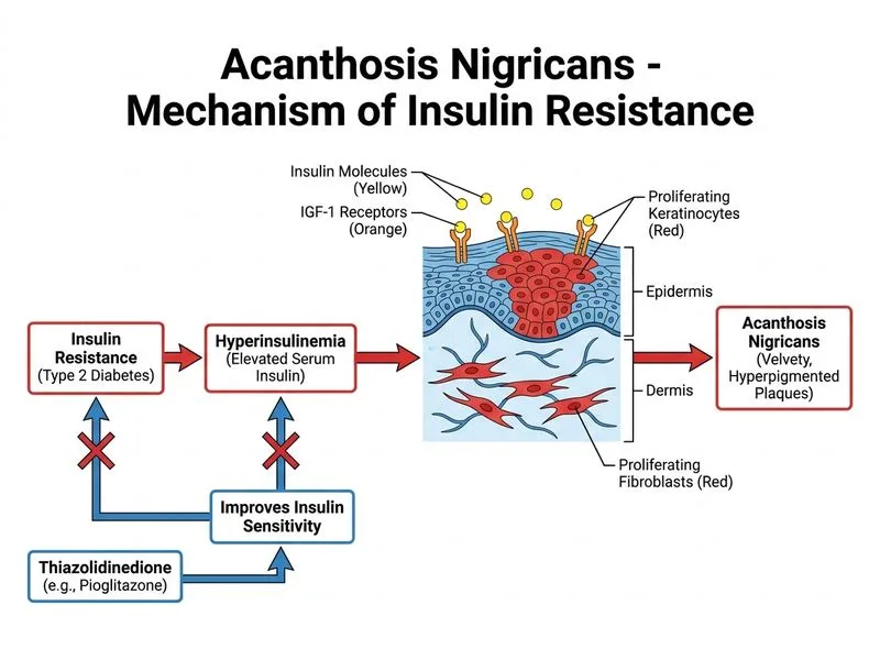 Acanthosis Nigricans diagram