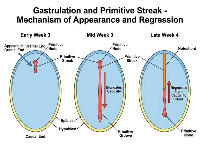 Gastrulation and Primitive Streak diagram